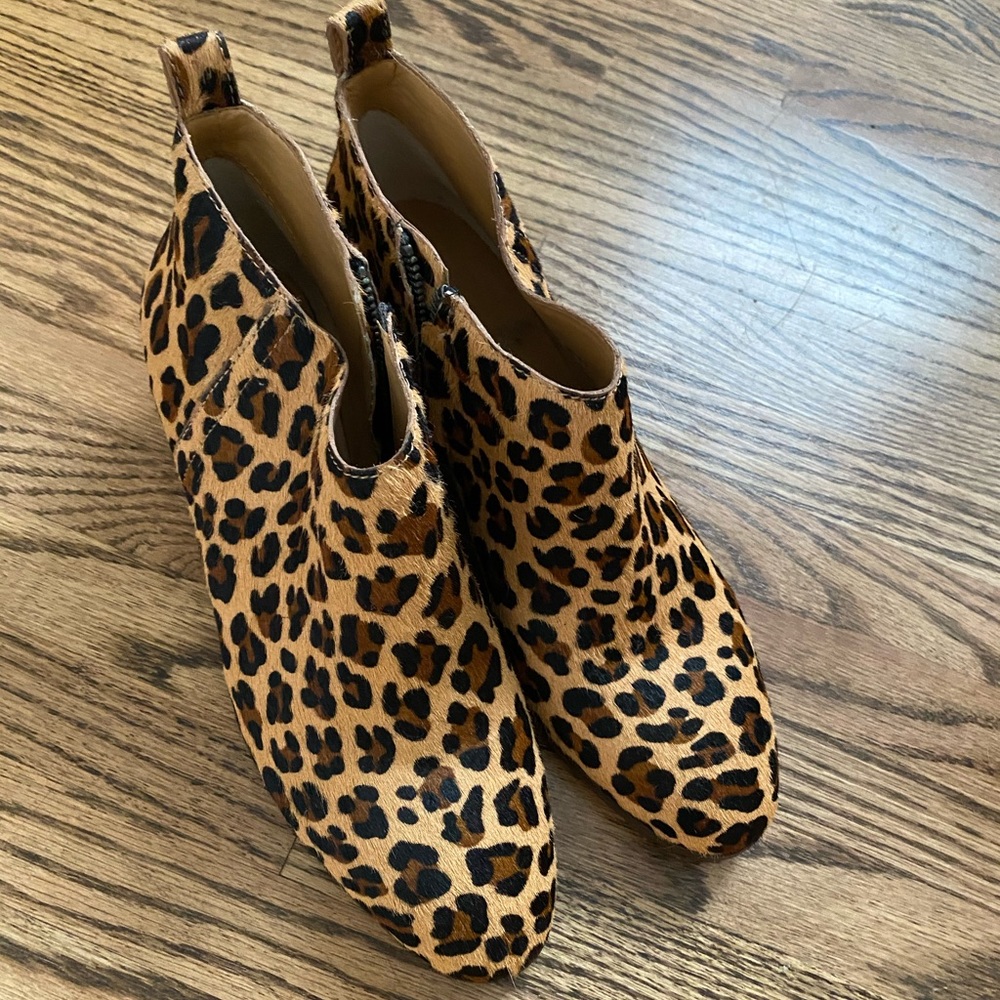 J Crew Walker Leopard Boot